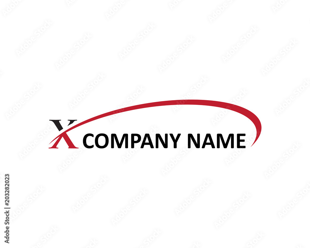 x letter swoosh logo x letter swoosh logo