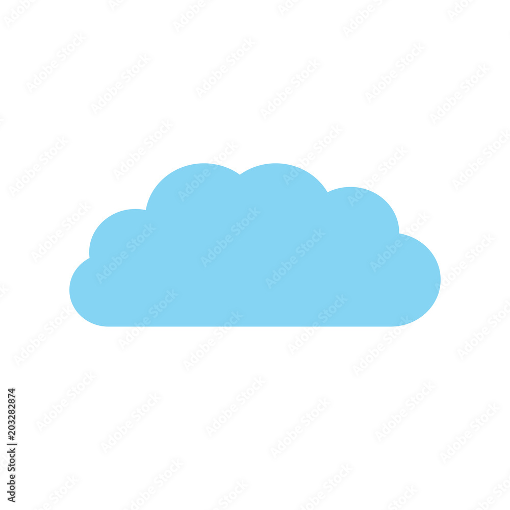cloud icon on white background. flat design. vector illustration cloud icon on white background. flat design. vector illustration