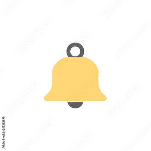 ring bell icon on white background. flat design. vector illustration