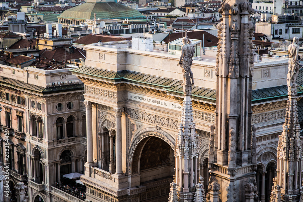 Blick vom Dom zu Mailand über die Stadt