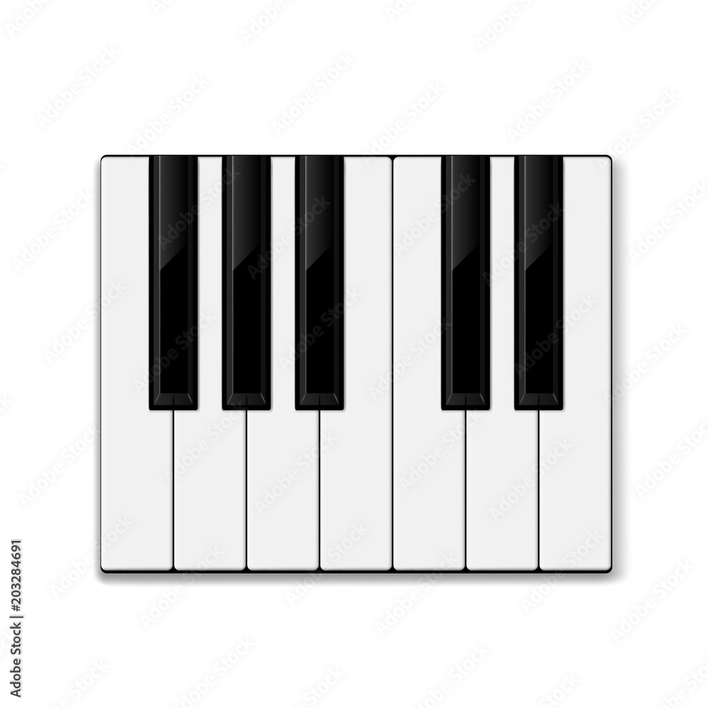 Naklejka premium Piano keys. vector illustration