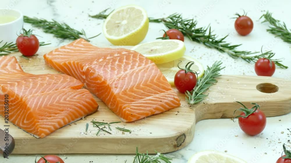 Close Up Salmon Fillet Close Up Salmon Fillet