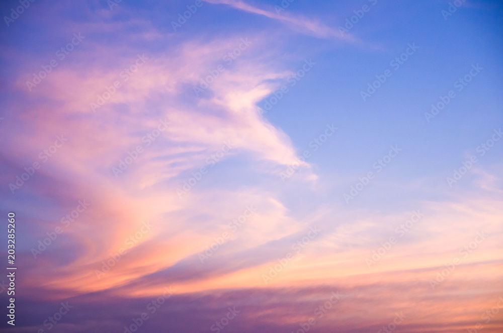 Beautiful colored sky for various backgrounds
