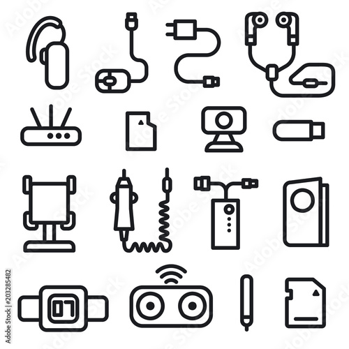 mobile phone concept icons