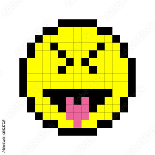 Face with stuck-out tongue and winking eye filled outline icon, line vector sign, linear colorful pictogram isolated on white. Emoji smiley symbol, logo illustration. Pixel perfect vector graphics