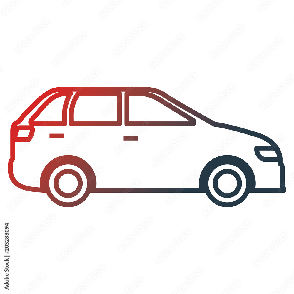 car sedan vehicle icon vector illustration design