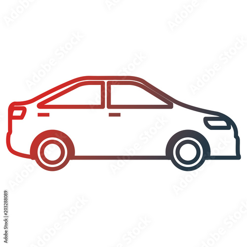 car sedan vehicle icon vector illustration design