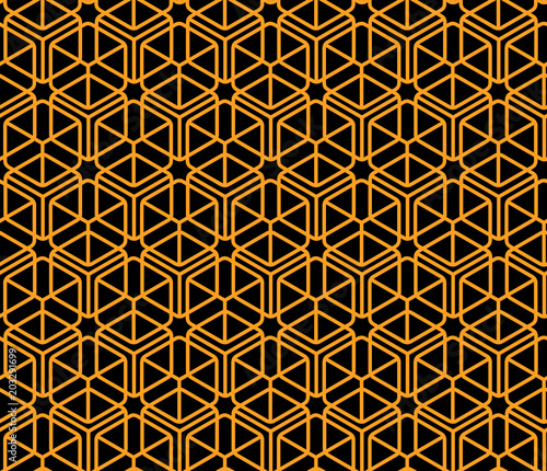Geometrical cubical seamless pattern Modern linear background