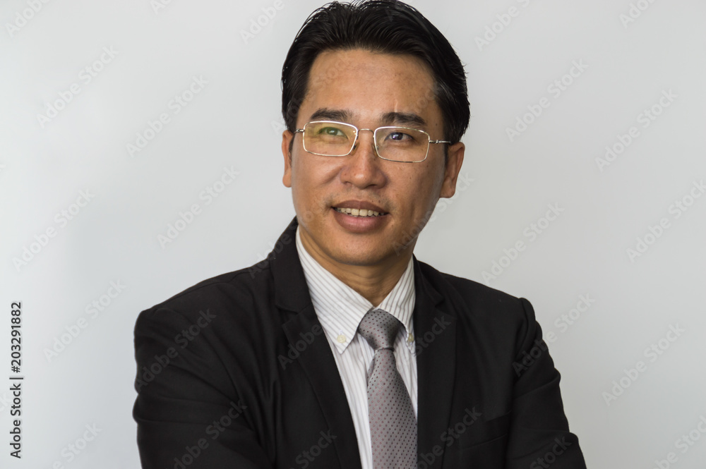 Young businessmen make gestures on a white background. Young businessmen make gestures on a white background.