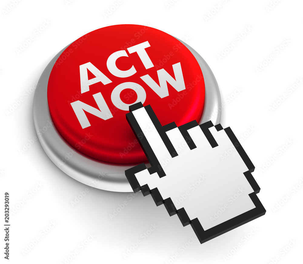 act now keyboard concept 3d illustration act now keyboard concept 3d illustration