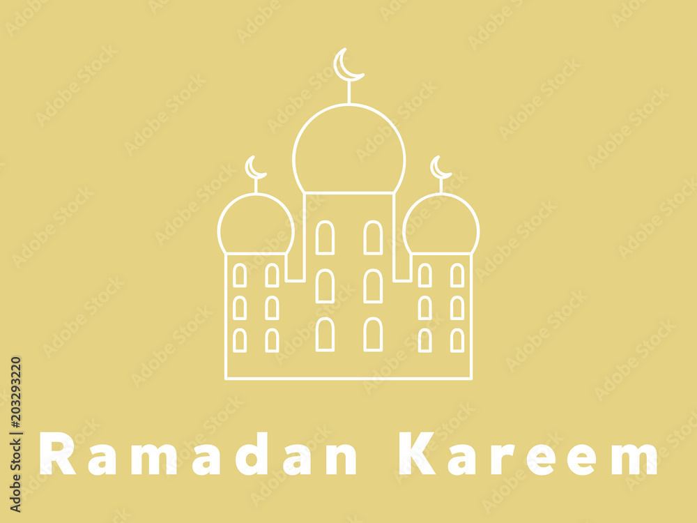 Ramadan Kareem background and the inscription Ramadan Kareem