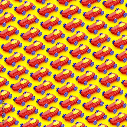 Isometric colorful Car 3d pattern