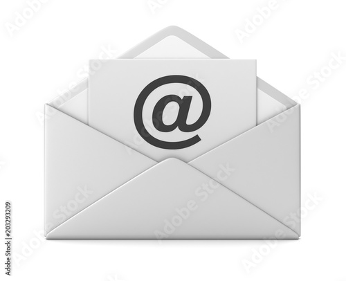 e mail and envelope concept  3d illustration
