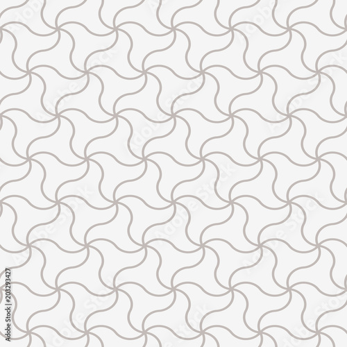 Traditional Islam Arabesque pattern, abstract geometric background. Wavy curvy triangle pattern. 