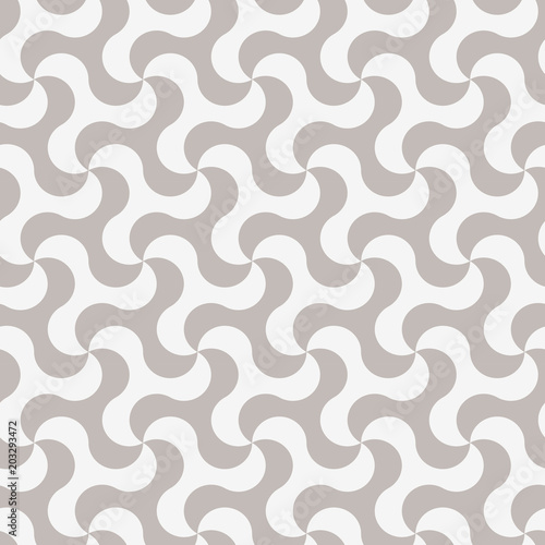 Traditional Islam Arabesque pattern, abstract geometric background. Curvy triangles in seamless tiles mosaic