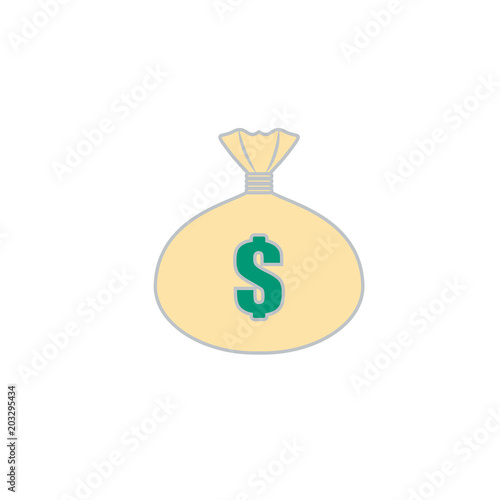 bag dolar vector icon for app and website