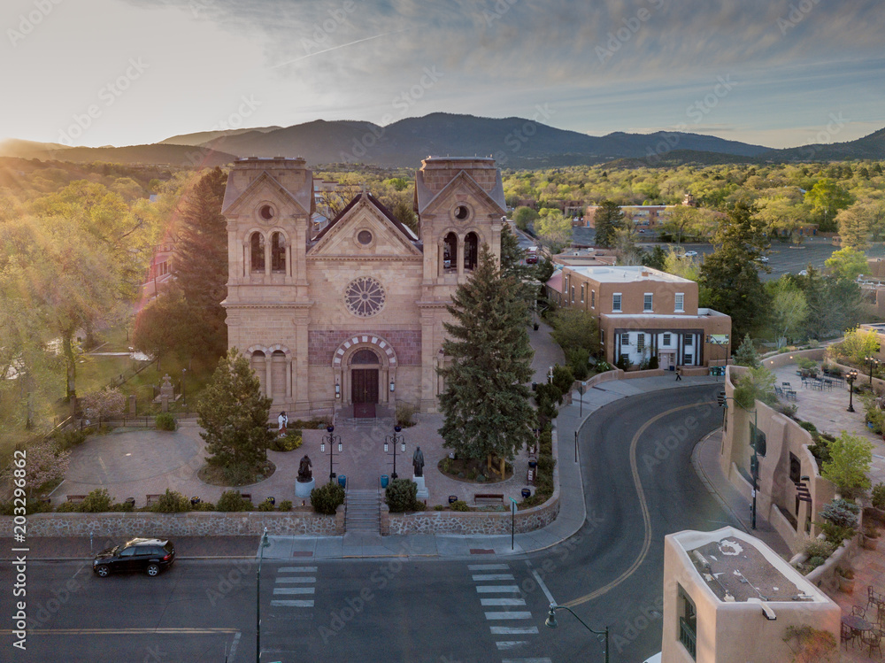 Naklejka premium Bazylika katedralna św. Franciszka z Asyżu Santa Fe New Mexico