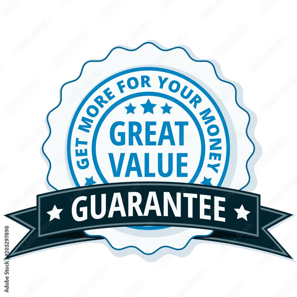 Great Value label illustration Great Value label illustration