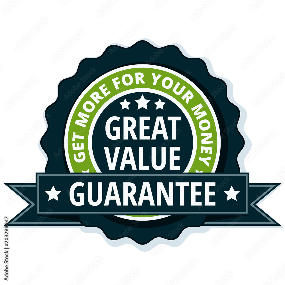 Great Value label illustration Great Value label illustration