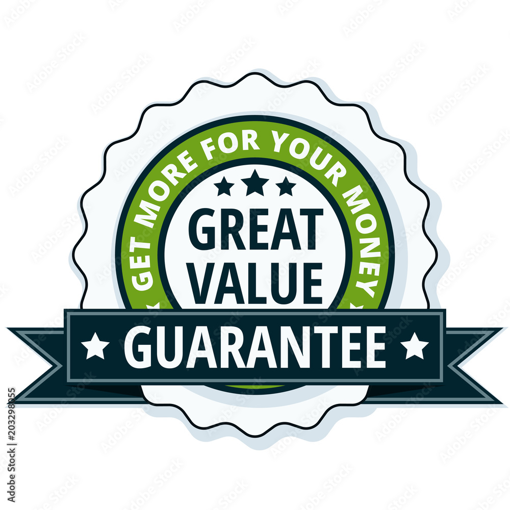 Great Value label illustration Great Value label illustration