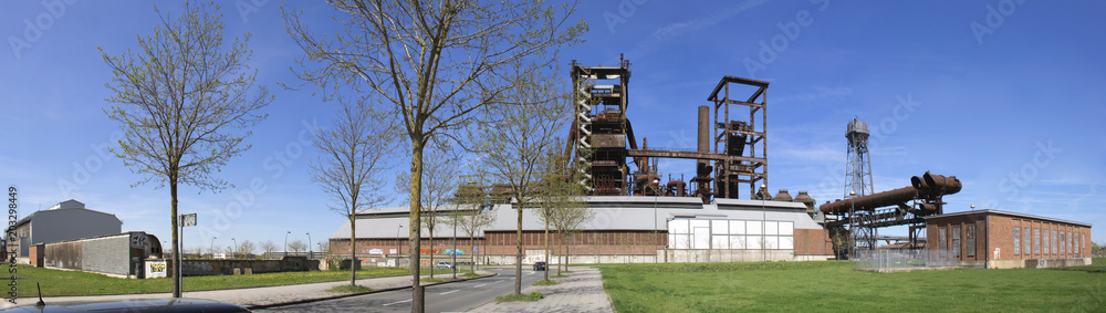 Panoramic skyline of steel mill Phoenix West in dortmund Panoramic skyline of steel mill Phoenix West in dortmund