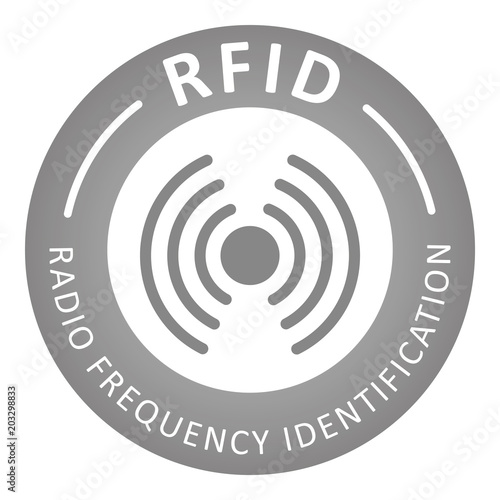 RFID Button Industrie 4.0 Grau
