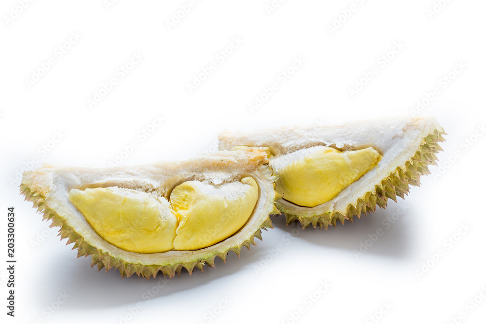 Fototapeta premium King of fruits, Durian isolate on white background.with path