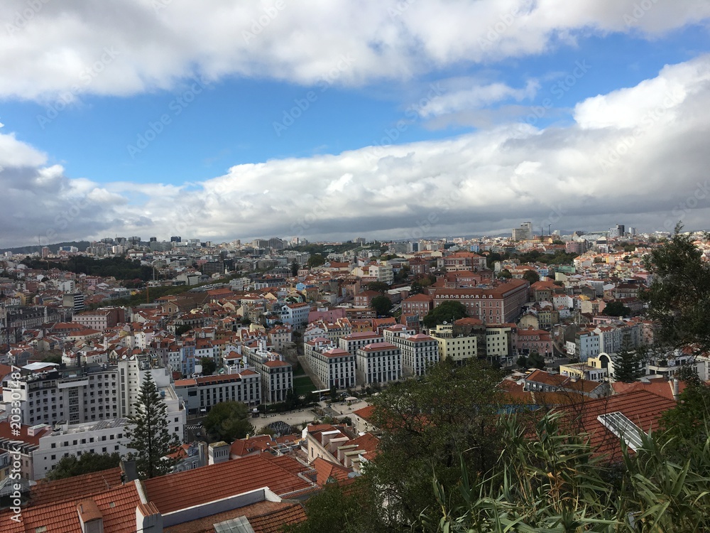 View of Lisbon Portugal from Penthouse 