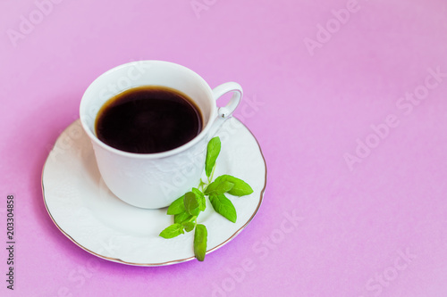 Coffee with mint.