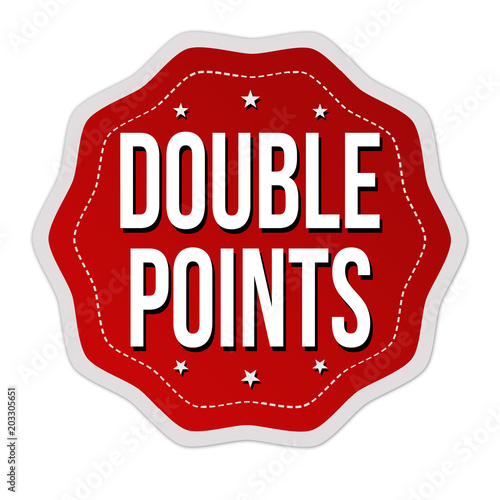 Double points label or sticker