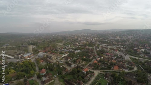 Wallpaper Mural Aerial view of Hunedoara city Torontodigital.ca