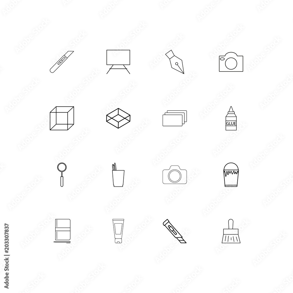 Creative Process And Design linear thin icons set. Outlined simple vector icons Creative Process And Design linear thin icons set. Outlined simple vector icons