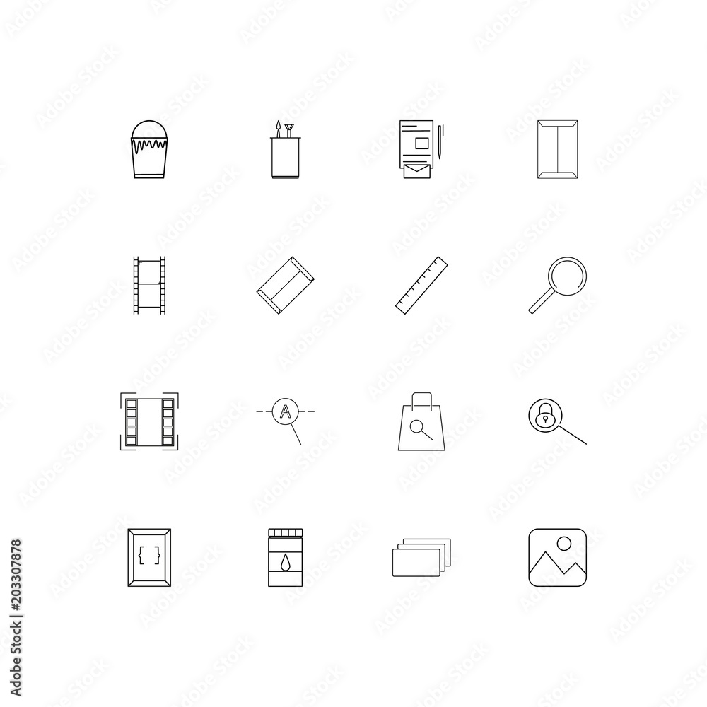 Creative Process And Design linear thin icons set. Outlined simple vector icons Creative Process And Design linear thin icons set. Outlined simple vector icons