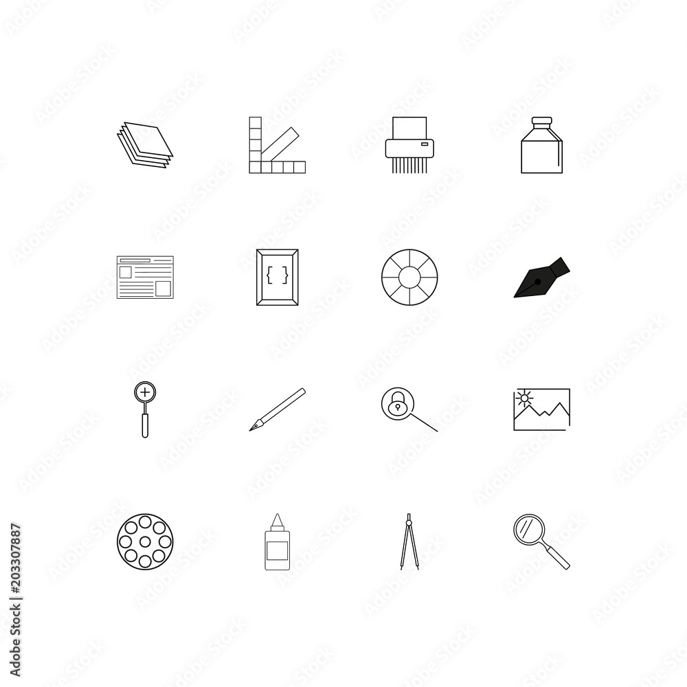 Creative Process And Design linear thin icons set. Outlined simple vector icons Creative Process And Design linear thin icons set. Outlined simple vector icons