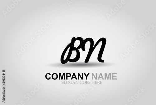 Vector Hand Drawn Letter BN Style Alphabet Font.