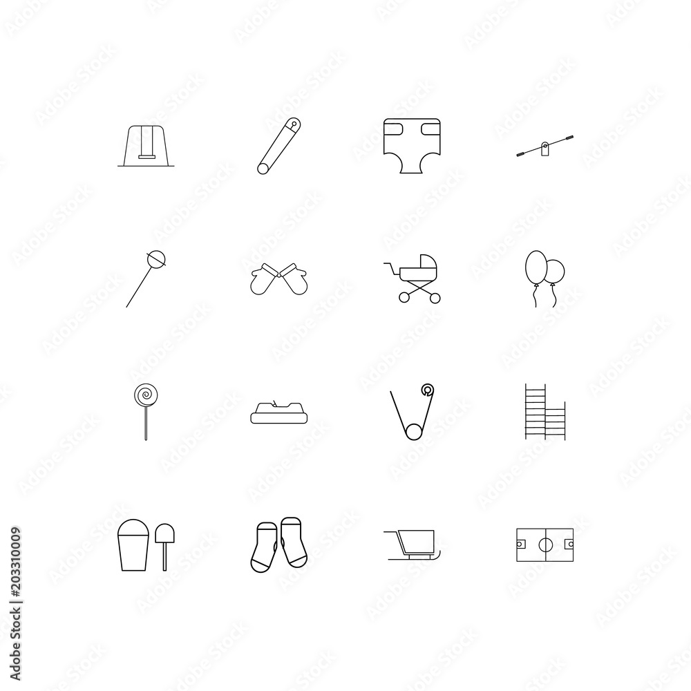 Baby, Kid And Newborn linear thin icons set. Outlined simple vector icons Baby, Kid And Newborn linear thin icons set. Outlined simple vector icons