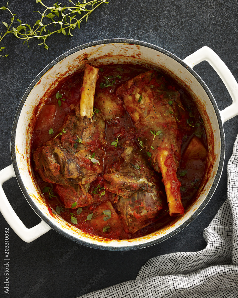 Lamb Shanks in Tomato Sauce Stock Photo | Adobe Stock
