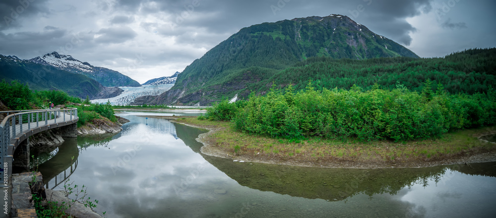 Εκτύπωση καμβά scenery around mendenhall glacier park in juneau alaska