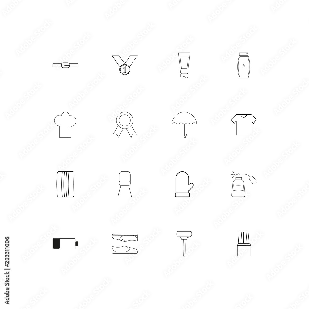 Beauty Dress And Clothes linear thin icons set. Outlined simple vector icons