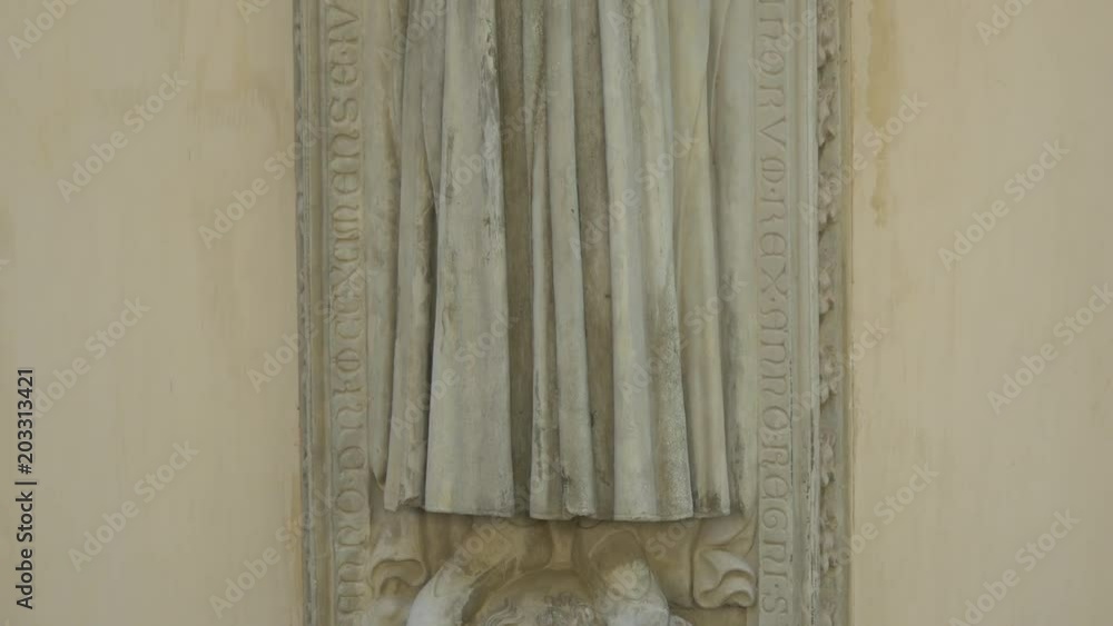 Tilt up of a bas relief sculpture 