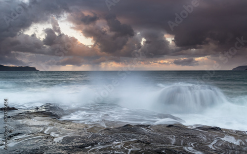 Sunrise Seascape with Clouds