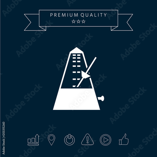 Metronome icon symbol