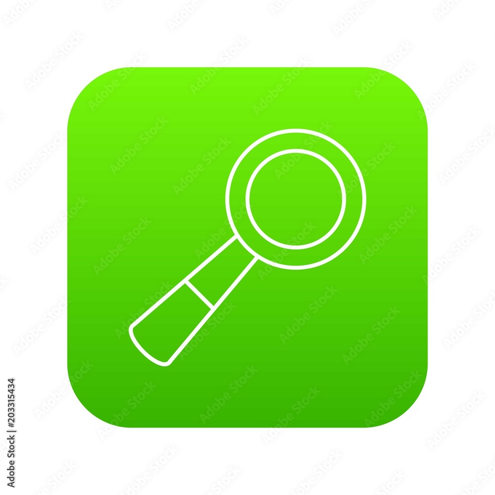 School loupe icon green vector isolated on white background School loupe icon green vector isolated on white background