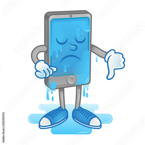 smartphone in water