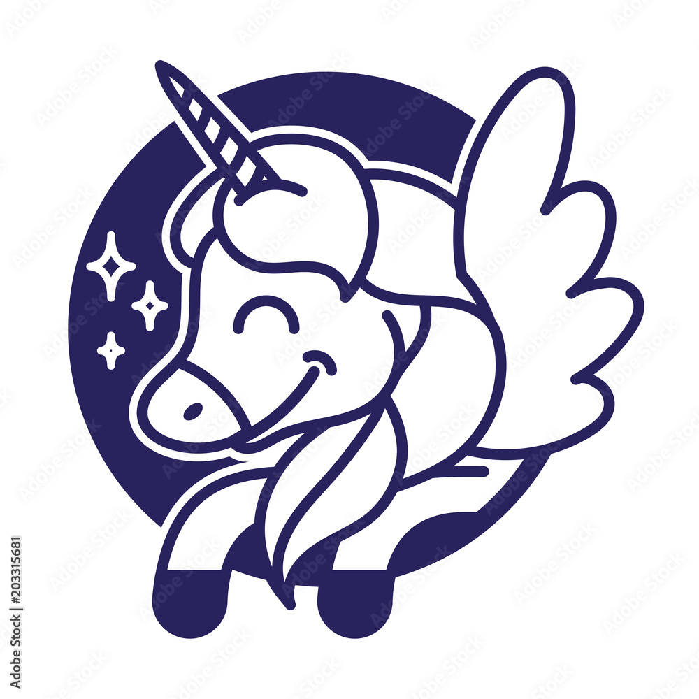 Fototapeta premium Unicorn print