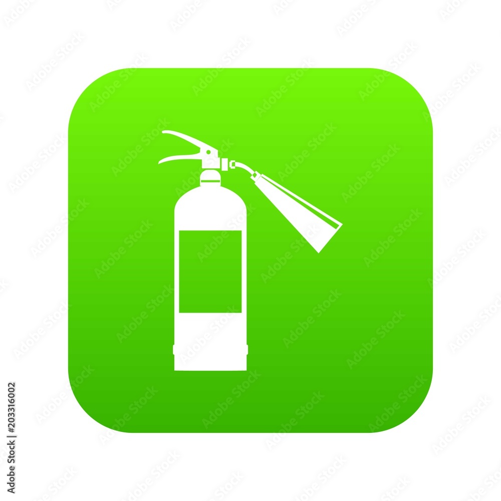 Fototapeta premium Fire extinguisher icon digital green for any design isolated on white vector illustration