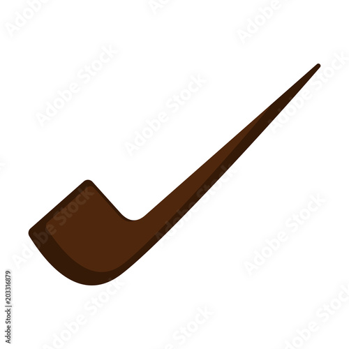 Isolated smoking pipe icon