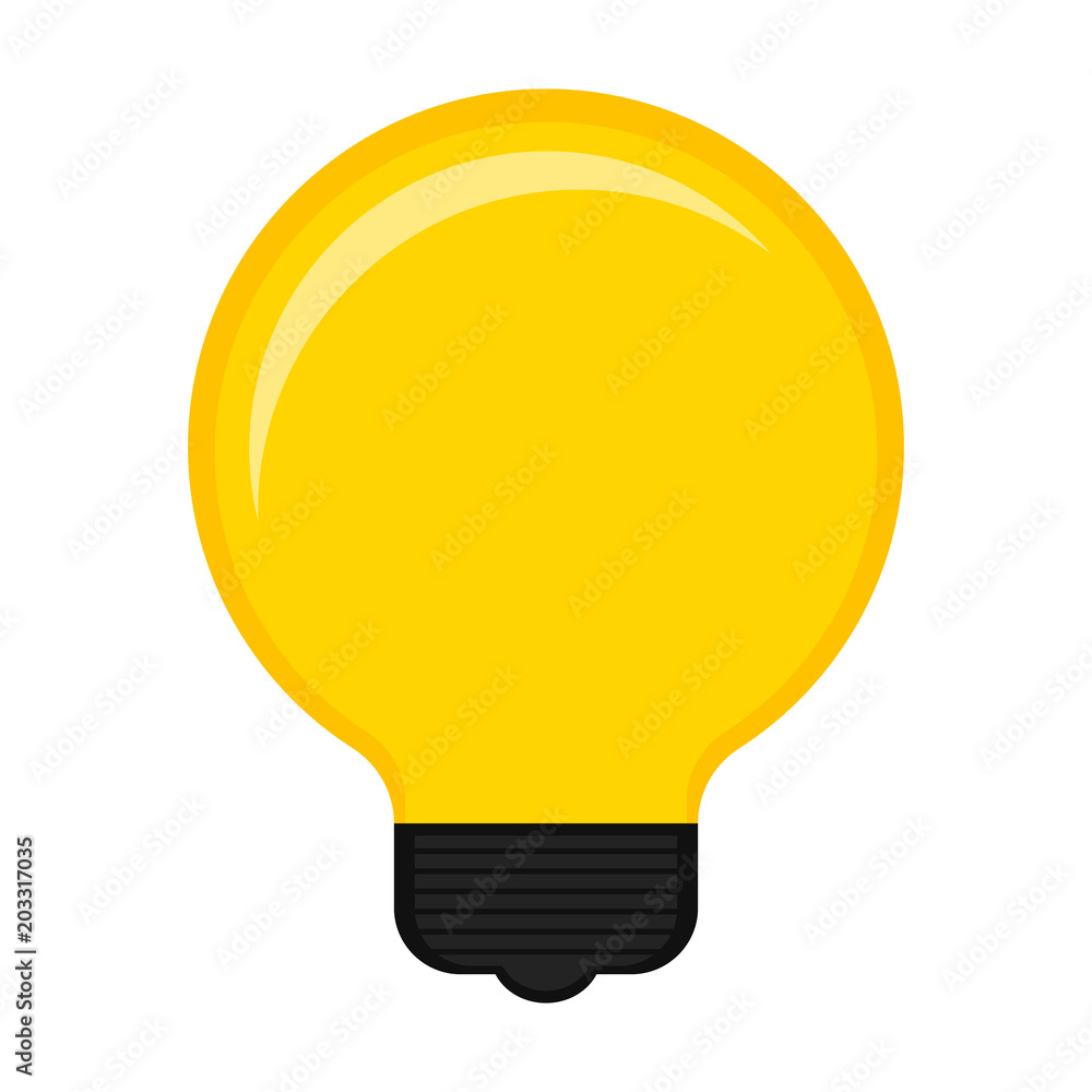 Isolated lightbulb icon Isolated lightbulb icon