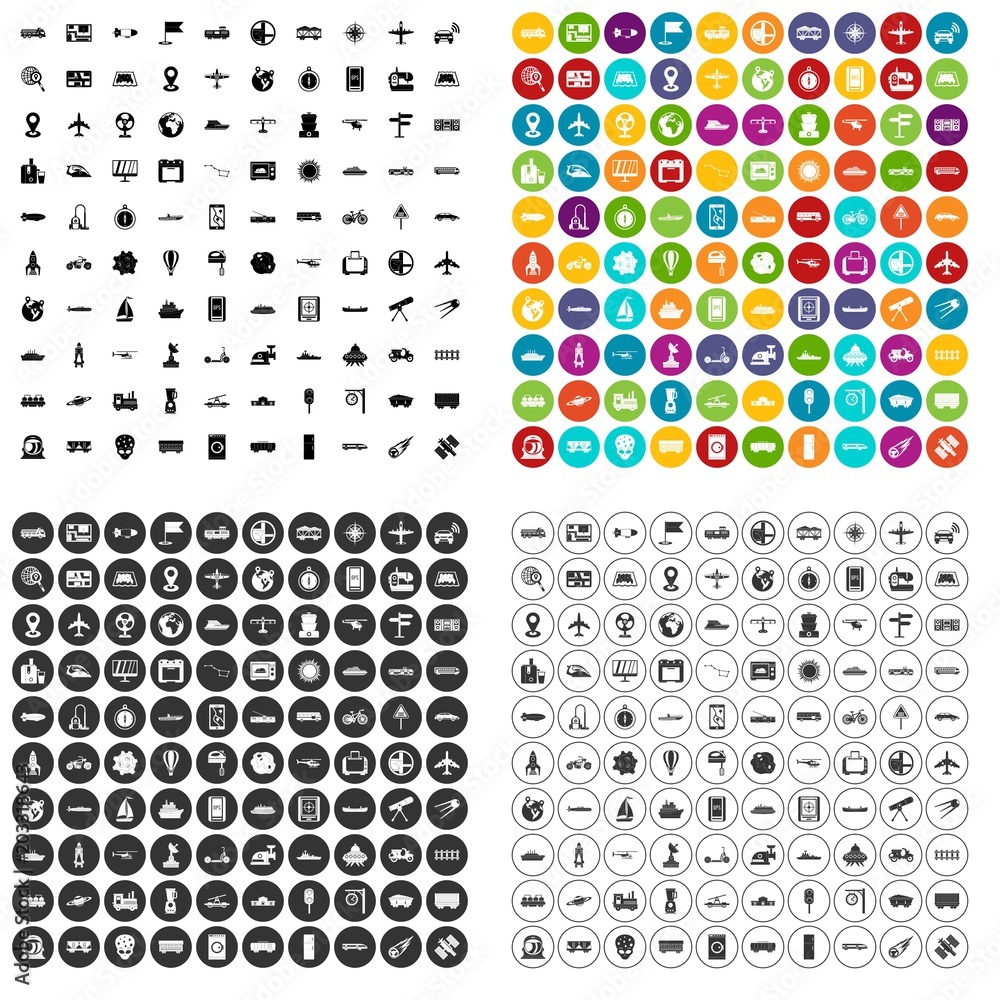 100 technology icons set vector in 4 variant for any web design isolated on white 100 technology icons set vector in 4 variant for any web design isolated on white