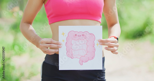 Cuadro en lienzo woman take intestine board
